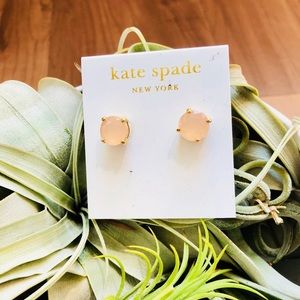 Kate spade light pink earrings w/ faceted stones